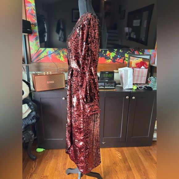 Ted Baker Evening Dress 'EMALEEE' in Carmine Red in size 2 - Picture 9 of 16